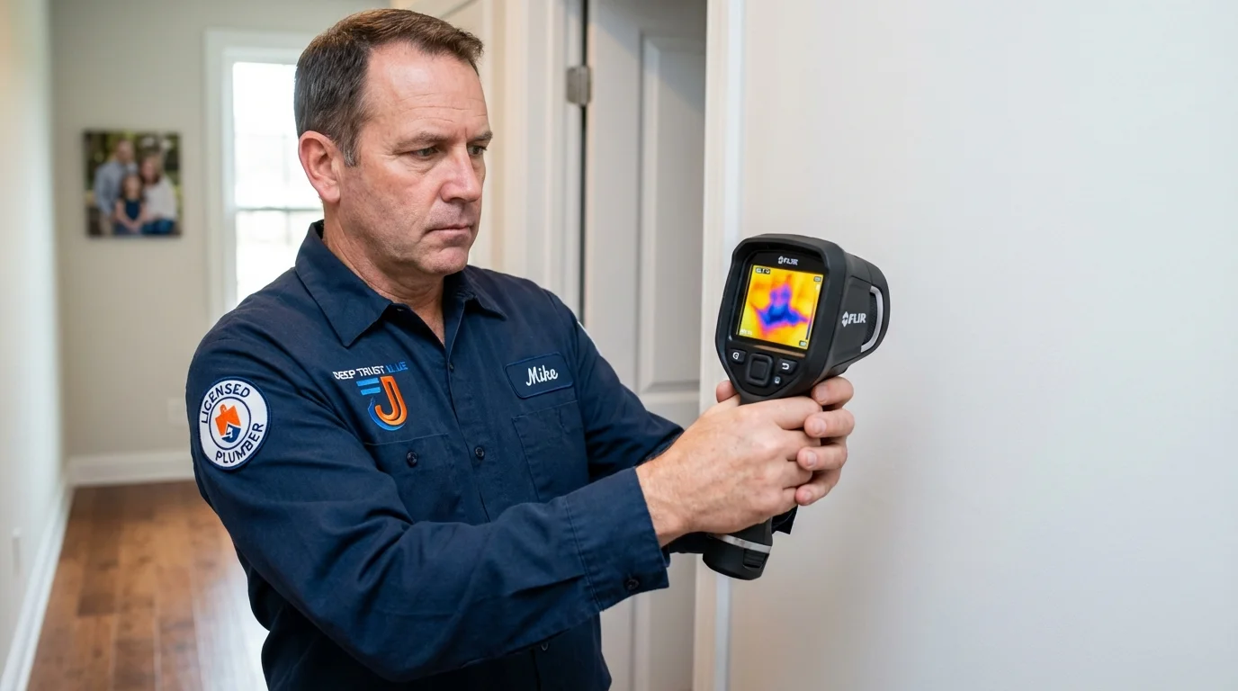 Thermal imaging leak detection by Johns Plumbing LLC in Endicott
